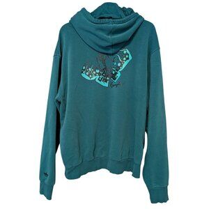 Adidas Mens L Shmoofoil Mark Gonzales Butterfly Hoodie Teal Green Size L
